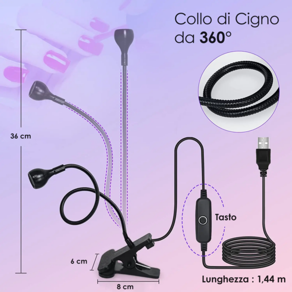 Clip-On Lamp UV-LED - immagine 2